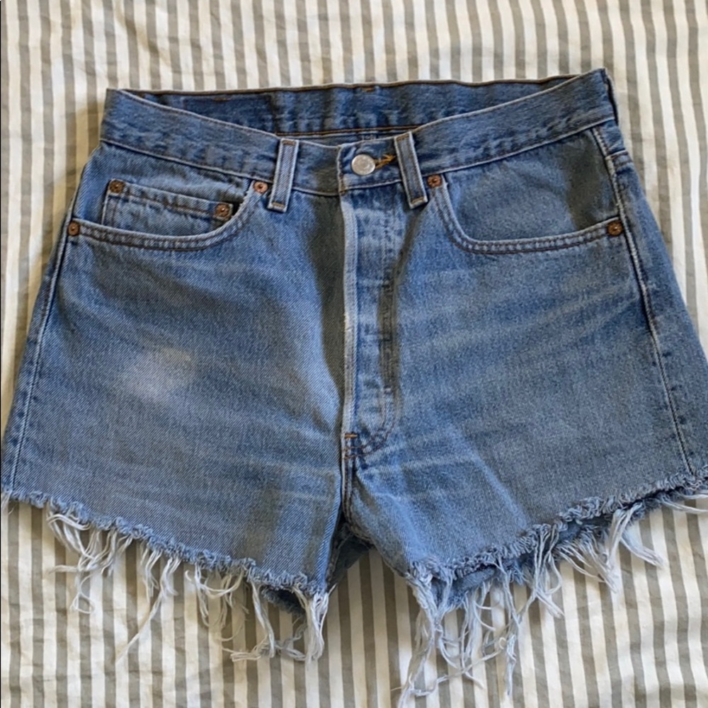 Levi’s High Waisted Cut Off Jean Shorts
